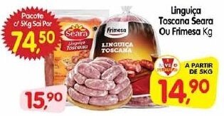Cercadão Linguiça Toscana Seara Ou Frimesa Kg oferta