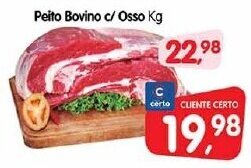 Cercadão Peito Bovino c/ Osso Kg oferta