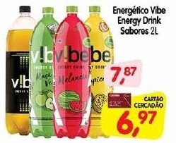 Cercadão Energético Vibe Energy Drink Sabores 2L oferta