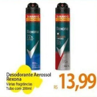 Atacadão Desodorante Aerossol Rexona Várias fragrâncias Tubo com 200ml oferta