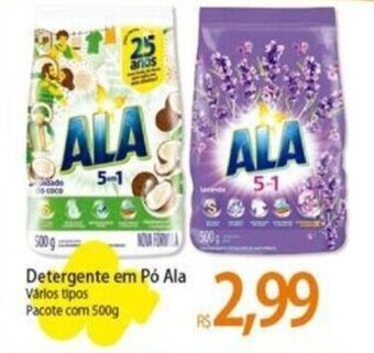 Atacadão Detergente em Pó Ala Vários tipos Pacote com 500g oferta