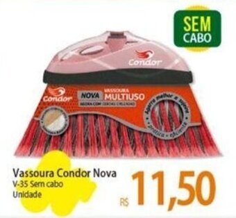 Vassoura Condor Nova V-35 Sem cabo Unidade