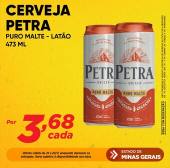 Dia CERVEJA PETRA PURO MALTE - LATÃO 473 ML oferta
