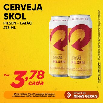 Dia CERVEJA SKOL PILSEN - LATÃO 473 ML oferta