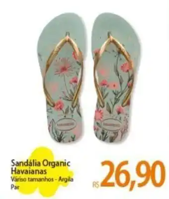 Atacadão Sandália Organic Havaianas Váriso tamanhos-Argila Par oferta