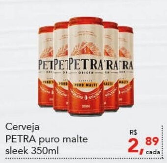 Cometa Supermercados Cerveja PETRA puro malte sleek 350ml oferta