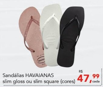 Sandálias HAVAIANAS slim gloss ou slim square (cores)