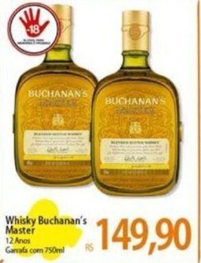 Atacadão Whisky Buchanan's Master 12 Anos Garrafa com 750ml oferta