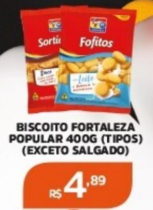 Pinheiro Supermercado BISCOITO FORTALEZA POPULAR 400G (TIPOS) (EXCETO SALGADO) oferta