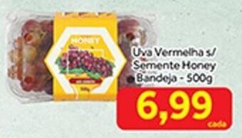 Shibata Supermercados Uva Vermelhas/ Semente Honey Bandeja-500g oferta