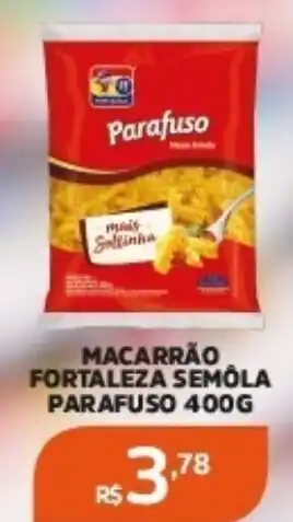 Pinheiro Supermercado MACARRÃO FORTALEZA SEMÔLA PARAFUSO 400G oferta
