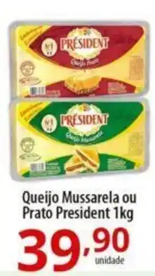 Queijo Mussarela ou Prato President 1kg