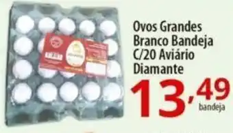 Akki Atacadista Ovos Grandes Branco Bandeja C/20 Aviário Diamante oferta