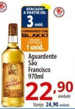 Akki Atacadista Aguardente São Francisco 970ml oferta