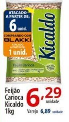 Akki Atacadista Feijão Carioca Kicaldo 1kg oferta