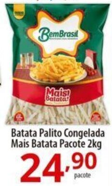 Batata Palito Congelada Mais Batata Pacote 2kg