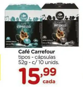 Carrefour Café Carrefour tipos-cápsulas 52g - c/10 unids. oferta