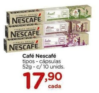 Carrefour Café Nescafé tipos - cápsulas 52g - c/10 unids. oferta
