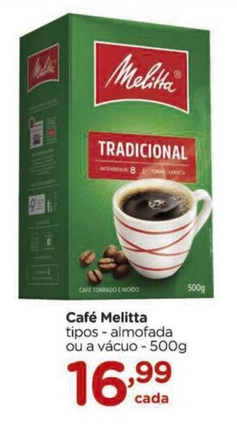 Carrefour Café Melitta tipos - almofada ou a vácuo - 500g oferta