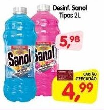 Cercadão Desinf. Sanol Tipos 2L oferta