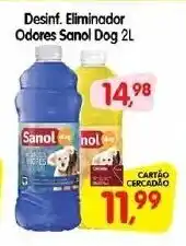 Cercadão Desinf. Eliminador Odores Sanol Dog 2L oferta