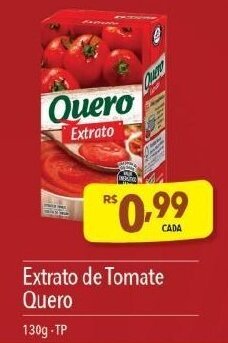Supermercados Condor Extrato de Tomate Quero 130g-TP oferta