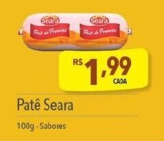 Supermercados Condor Patê Seara 100g - Sabores oferta