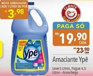 Supermercados Condor Amaciante Ypê oferta