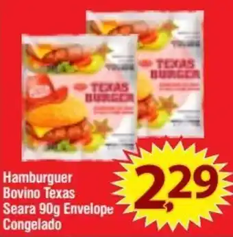 Rede Plus Supermercados Hamburguer Bovino Texas Seara 90g Envelope Congelado oferta