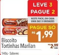 Supermercados Condor Biscoito Tortinhas Marilan 140g-Sabores oferta