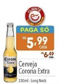 Supermercados Condor Cerveja Corona Extra 330ml - Long Neck oferta