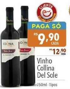 Supermercados Condor Vinho Collina Del Sole 750ml-Tipos oferta