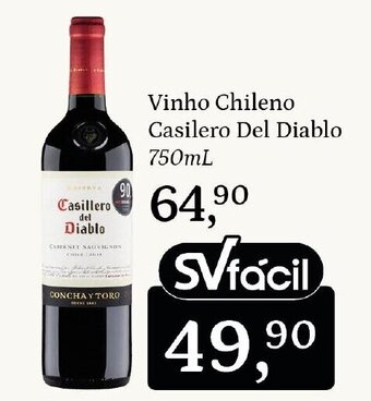 Vinho Chileno Casilero Del Diablo 750mL