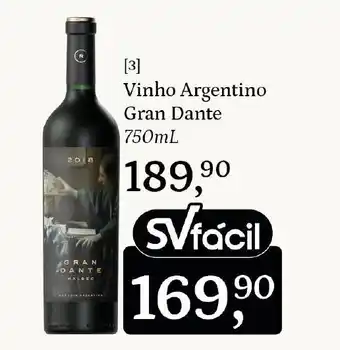 Vinho Argentino Gran Dante 750mL