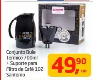 Tenda Atacado Conjunto bule térmico 700ml + suporte para filtro de café 102 sanremo oferta