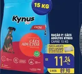 Mercantil Rodrigues Ração para cães kynus 15kg oferta