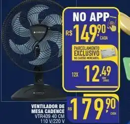 Mercantil Rodrigues Ventilador de mesa cadence 40cm oferta