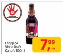 Chopp de vinho draft garrafa 600ml