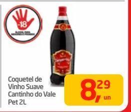Tenda Atacado Coquetel de vinho suave cantinho do vale pet 2l oferta