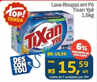 Tenda Atacado Lava roupas em pó tixan ypê 1,6kg oferta