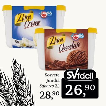 Supermercados São Vicente Sorvete Jundiá Sabores 2L oferta