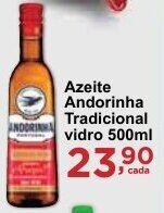 Rossi Supermercado Azeite Andorinha Tradicional vidro 500ml oferta