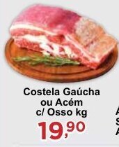 Rossi Supermercado Costela Gaúcha ou Acém c/ Osso kg oferta