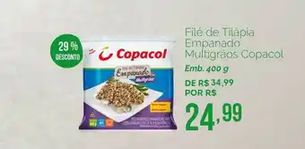 Oba Hortifruti Filé De Tilápia Empanado Multigrão Copacol 29% Desconto 400g oferta