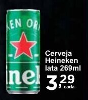 Rossi Supermercado Cerveja Heineken lata 269ml oferta