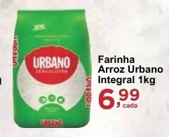 Rossi Supermercado Farinha Arroz Urbano Integral 1kg oferta