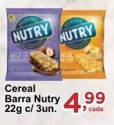 Cereal Barra Nutry 22g c/ 3un.