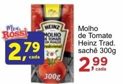 Rossi Supermercado Molho de Tomate Heinz Trad. sachê 300g oferta