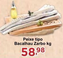 Rossi Supermercado Peixe tipo Bacalhau Zarbo kg oferta