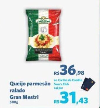 Sam's Club Queijo parmesão ralado Gran Mestri 500g oferta